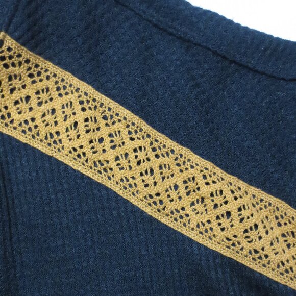 NWT FREE PEOPLE womens SHIRT boho BLACK blouse TOP ribbed CROPPED size M - Picture 16 of 16